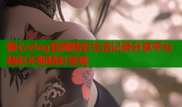 糖心vlog官网精彩生活记录分享平台精彩不断精彩呈现