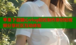 苹果下载糖心vlog轻松制作原创短视频分享社区互动体验