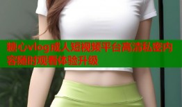 糖心vlog成人短视频平台高清私密内容随时观看体验升级